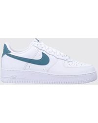Nike - Air Force 1 '07 Smooth Leather Sneakers With Perforated Toe And Swoosh Logo - Lyst