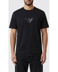 Emporio Armani - Basic Cotton T-Shirt With Eagle - Lyst