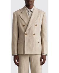 Séfr - Double Breasted Linen Blazer - Lyst