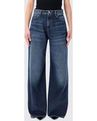 ICON DENIM - Cotton Wide-Leg Jeans - Lyst