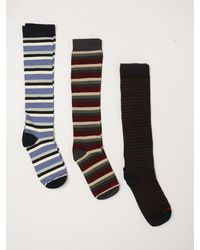 Peuterey - Striped Pure Cotton Socks - Lyst