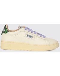 Autry - Dallas Low Calfskin Trainers With Python-Effect Inserts - Lyst