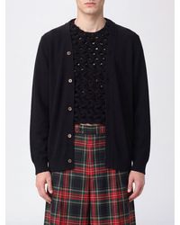 Comme des Garçons - Comme Des Gar&Ccedil	Ons Homme Plus Double-Layer Distressed Wool Crewneck Sweater - Lyst