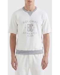 Brunello Cucinelli - Cotton Crew Neck Sweatshirt With Logo - Lyst