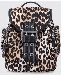 Ganni - Animal Print Recycled Nylon Backpack - Lyst