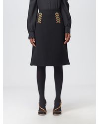 Etro - Skirt In Wool Blend With Embroidery - Lyst