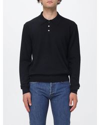 A.P.C. - Polo De Punto De Lana Merina De Manga Larga Con Cuello Acanalado - Lyst