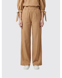 Twinset - Lurex Cotton Blend Palazzo Trousers - Lyst