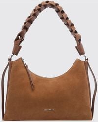 Coccinelle - Boheme Suede Shoulder Bag With Braided Handle - Lyst