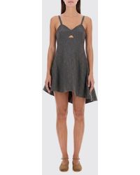 Jil Sander - Asymmetrical Virgin Wool Bustier Mini Dress With V-Neck - Lyst