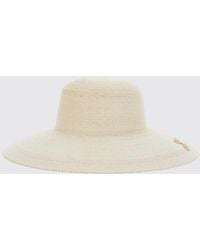 Jacquemus - Sole Wide-Brim Raffia Hat With Embroidered Logo - Lyst