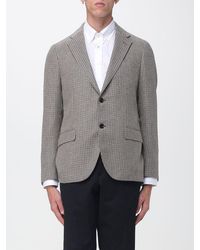 Lardini - Houndstooth Single-Breasted Wool And Cashmere Blazer - Lyst