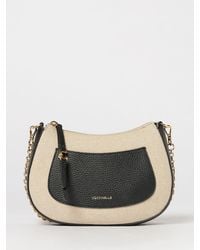 Coccinelle - C-Easy Canvas And Grained Leather Bag - Lyst