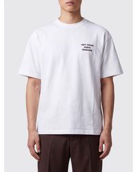 Drole de Monsieur - Cotton T-Shirt With Logo Print And Dropped Shoulders - Lyst