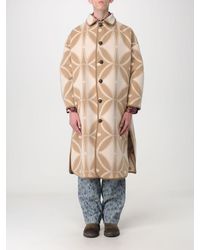 Etro - Coat In Wool With Jacquard Pattern - Lyst