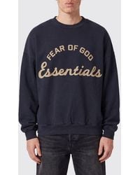 Fear Of God - Crewneck Cotton Jumper With Logo And Dropped Shoulders - Lyst