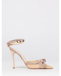Mach & Mach - Mesh Nylon Pumps With Rhinestones - Lyst
