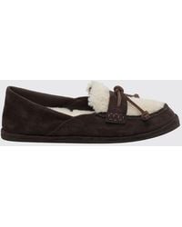 UGG - Zora Bicolour Suede Loafers With Wool Lining - Lyst