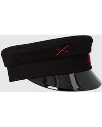 Ruslan Baginskiy - Cotton Baker Boy Hat With Contrasting Embroidered Logo - Lyst