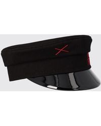 Ruslan Baginskiy - Cotton Baker Boy Hat With Contrasting Embroidered Logo - Lyst