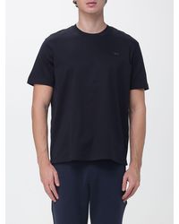 Paul & Shark - Paul &Amp Shark Cotton Crew Neck T-Shirt With Dropped Shoulders And Tone-On-Tone Logo - Lyst