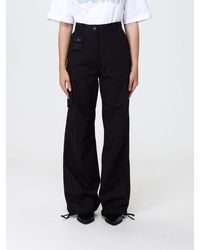 Ganni - Stretch Cotton Cargo Trousers - Lyst