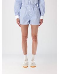 Sporty & Rich - Sporty &Amp Rich Striped Cotton Boxer Shorts With Elasticated Waist - Lyst