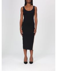Elisabetta Franchi - Knit Dress With Shiny Viscose Bands - Lyst