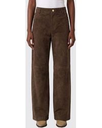 Max Mara - Suede Wide Leg Trousers - Lyst