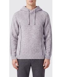 Giorgio Armani - Alpaca Knit Hoodie With Contrast Trims - Lyst