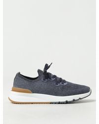 Brunello Cucinelli - Vy Brand-embossed Knitted Low-top Trainers - Lyst