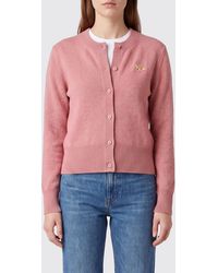Maison Kitsuné - Maison Kitsun&Eacute Chillax Fox Logo Patch Merino Wool Cardigan - Lyst