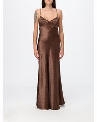 MC2 Saint Barth - Animalier Print Silk Maxi Slip Dress - Lyst
