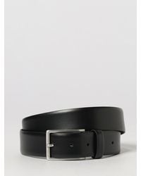 BOSS - Smooth Leather Belt With Pin Buckle And Engraved Logo - Lyst