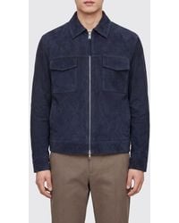 Arma - Suede Leather Shirt Jacket With Two-Way Zip Closure - Lyst