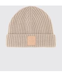 Loewe - Ribbed Pure Cashmere Beanie With Cuff And Logo Patch - Lyst