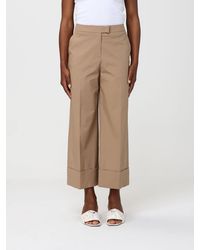 PT Torino - Cotton Twill Cropped Trousers - Lyst