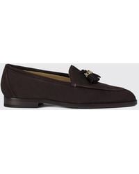Doucal's - Suede Penny Loafers With Tassels And Round Toe - Lyst