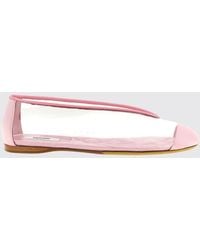 Moschino - Pvc And Satin Ballet Flats - Lyst