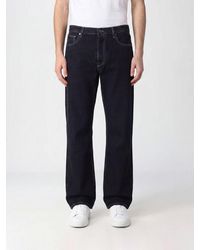 Off-White c/o Virgil Abloh - Straight Fit Five-Pocket Cotton Denim Jeans - Lyst