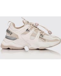 Philipp Plein - Runner Beast X-01 Leather And Mesh Sneakers With Drawstring Closure - Lyst