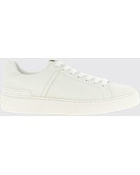 Balmain - B-Court Leather Sneakers - Lyst
