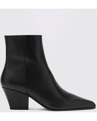 Paris Texas - Jane Smooth Leather Cowboy Ankle Boots With Low Heel - Lyst