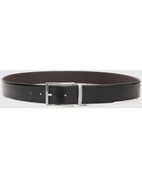 BOSS - Reversible Cowhide Leather Belt With Pin Buckle - Lyst