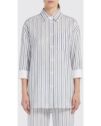 Semicouture - Gracia Striped Cotton And Silk Shirt - Lyst