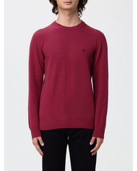 Brooksfield - Crew-Neck Wool Jumper With Ribbed Cuffs And Hem - Lyst