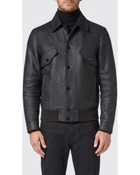 Billionaire - Python Print Lambskin Bomber Jacket - Lyst