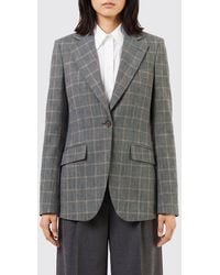 Stella McCartney - Single-Breasted Check Virgin Wool Blazer - Lyst