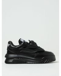 Versace - Odissea Logo-embossed Leather Flatform Low-top Trainers - Lyst