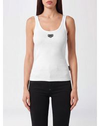 Philipp Plein - Sleeveless Slim Fit Ribbed Top - Lyst